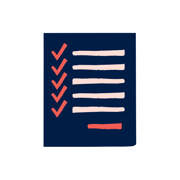 Simple Illustration of a checklist