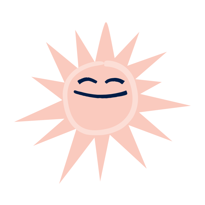 Illustration of a smiling sun